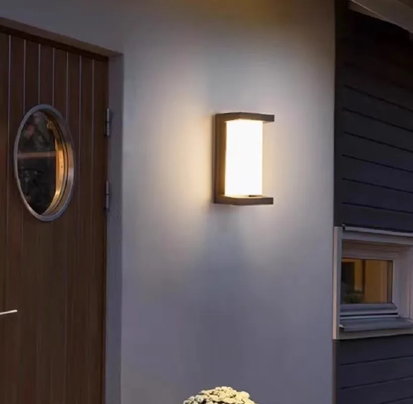 LED Lighting Porch Sconce Outdoor Lamp Balcony Garden Entrance Sensor Control Solar Wall Light