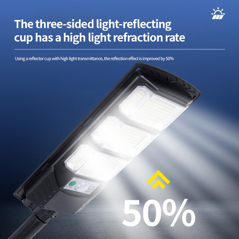 High Performance ABS Outdoor Waterproof Solar Street Light With Large Capacity Remote Control Battery &amp; LED Light Source