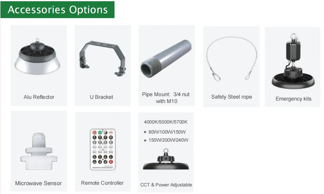Industrial Warehouse Light Component Diagram