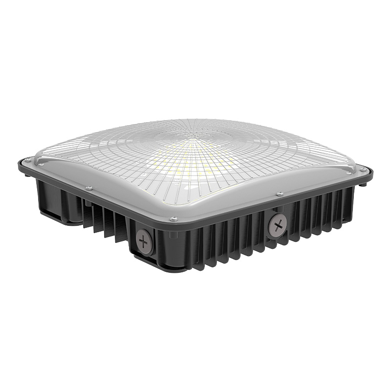 Anerhui IP65 Outdoor Die Cast Aluminum LED Canopy Lights 40W/50W/75W Dimmable 5-Year Warranty Easy Installation Gas Station