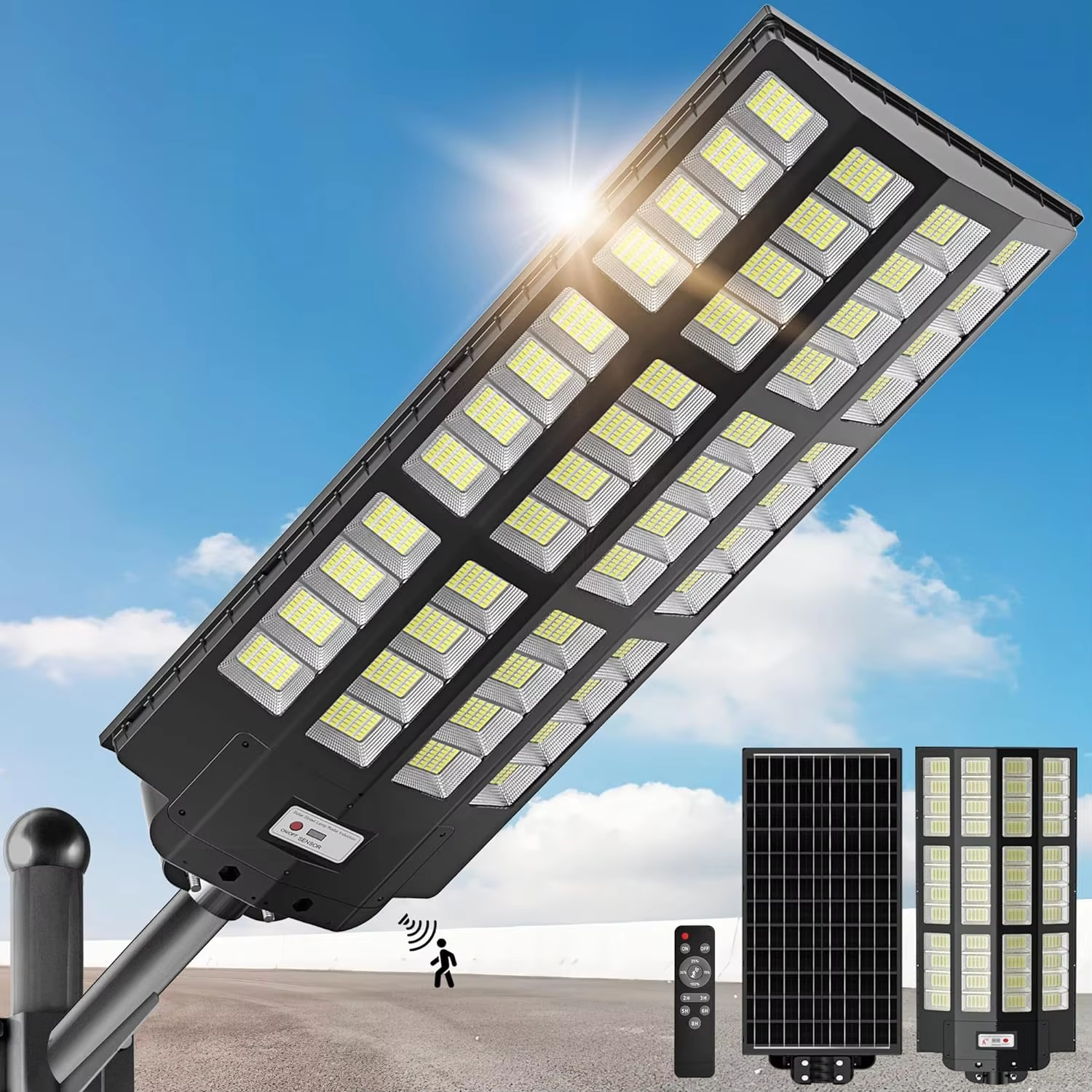 Street Light Solar 1000W 3000W All in One Outdoor Waterproof Motion Sensor Solar Street Light for Road Lampadaire Solaire