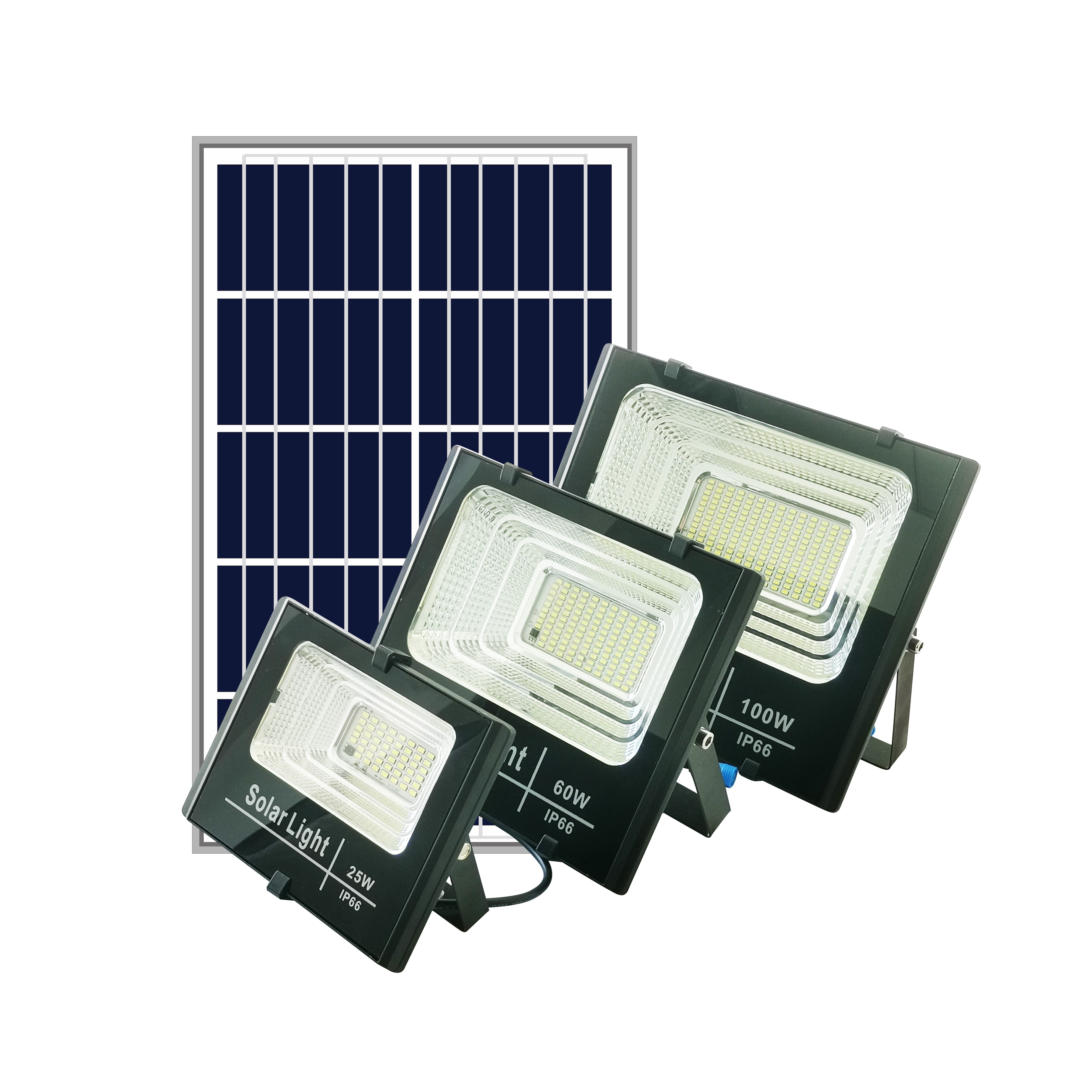 25W Dusk Till Dawn Solar Floodlight with LED Aluminum Body Home Solar Energy System for Outdoor Garden IP65 Rated