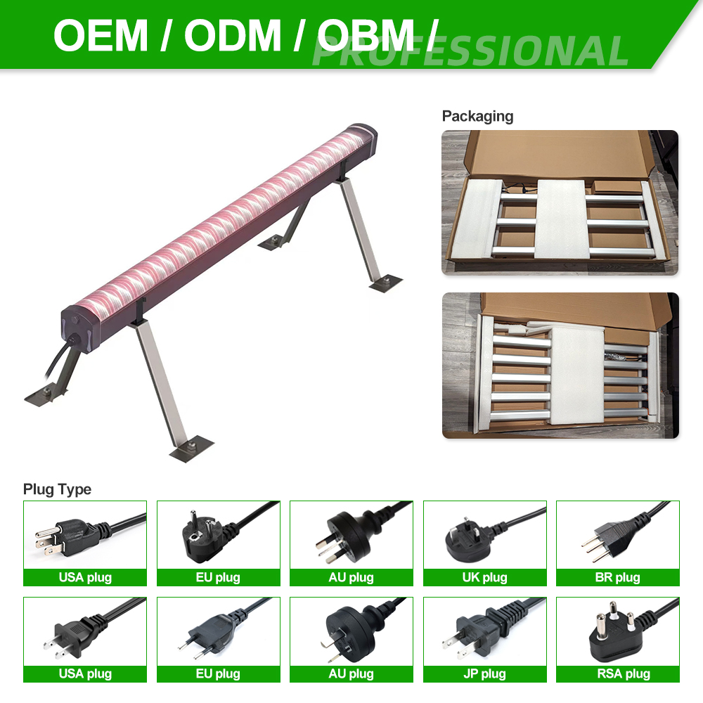 OEM ODM 120W IP65 2.8umol/J Full Spectrum Far Red Deep Red 4ft 15000lm Aluminum Bloom Inter Canopy LED Grow Lights