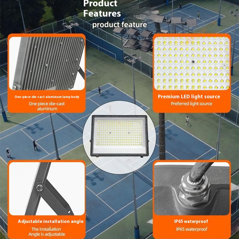 Customizable Options Modular Touch Control High CRI 95 5-Year Warranty LED Flood Light 1000W IP65 Bridges Tunnels Security Light