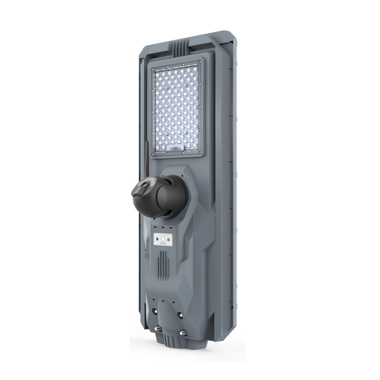 High Quality Integrated CCTV Camera Waterproof LED Solar Street Light ABS Material Road IP65 Rating Wide-Angle Design