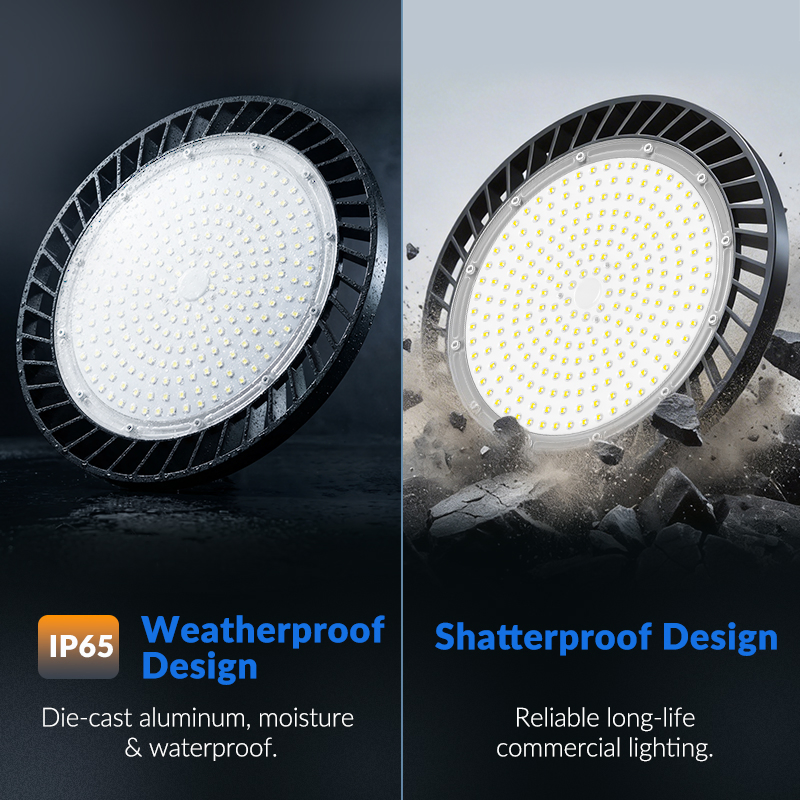 Super Bright 100W 150W 200W UFO LED High Bay Light Indoor Industrial Lighting LED Lamp for Garage Factory Workshop Warehouse