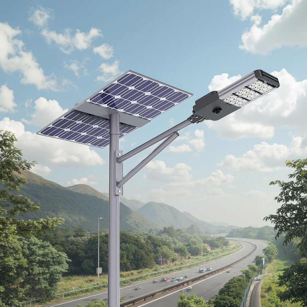 Hot Selling High Efficiency Split Type LED Solar Street Light Aluminum Waterproof Street Light for Road Garden Square Highway
