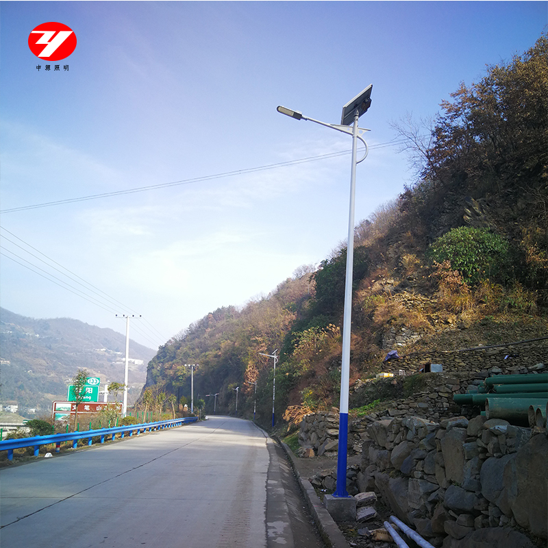 IP65 Split Solar Street Light Separated Solar Module Anti-Corrosion Steel Pole for Countryside Road