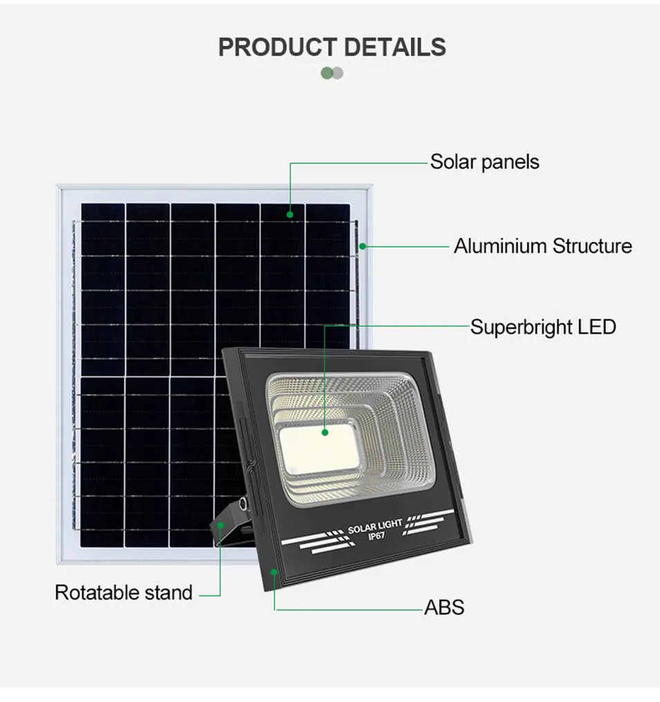 Off-Grid Solar Flood Light