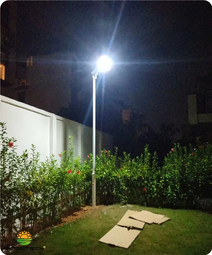 Integrated Solar Light Pole Mounting Installation 2
