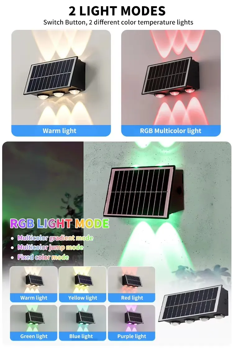 Bright Solar Powered Wall Washer Light with Illumination Solar Wall Light