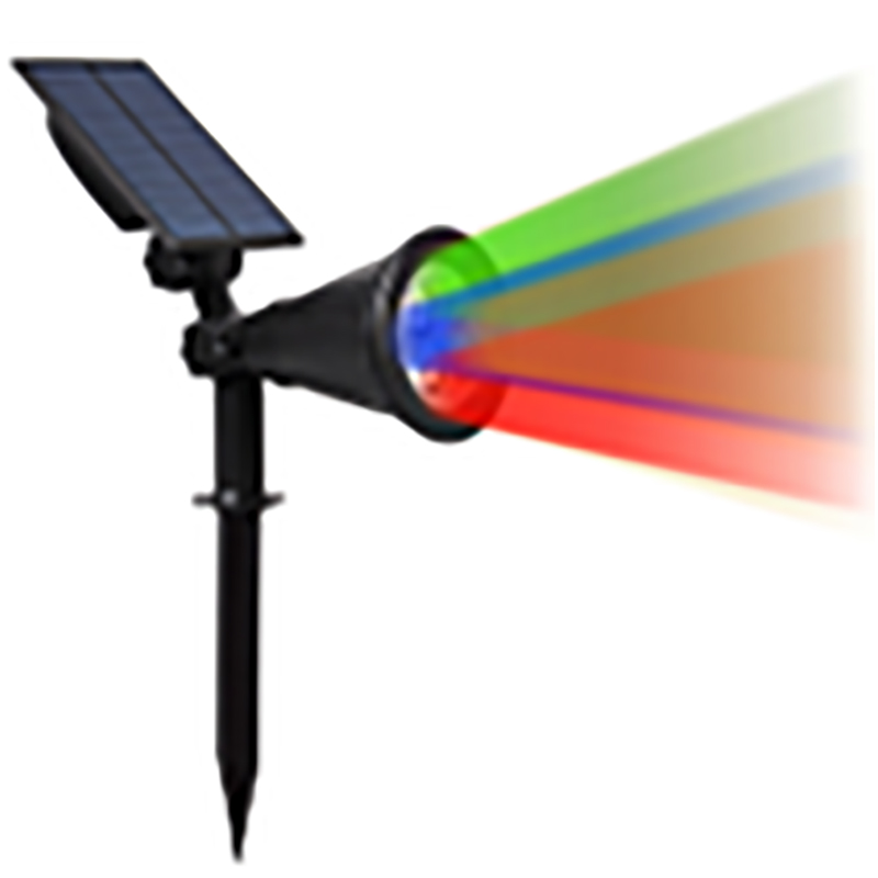 IP65 Rated Solar Powered Water-Resistant Rechargeable Spotlights &amp; Garden Lights with Multiple Colors Available