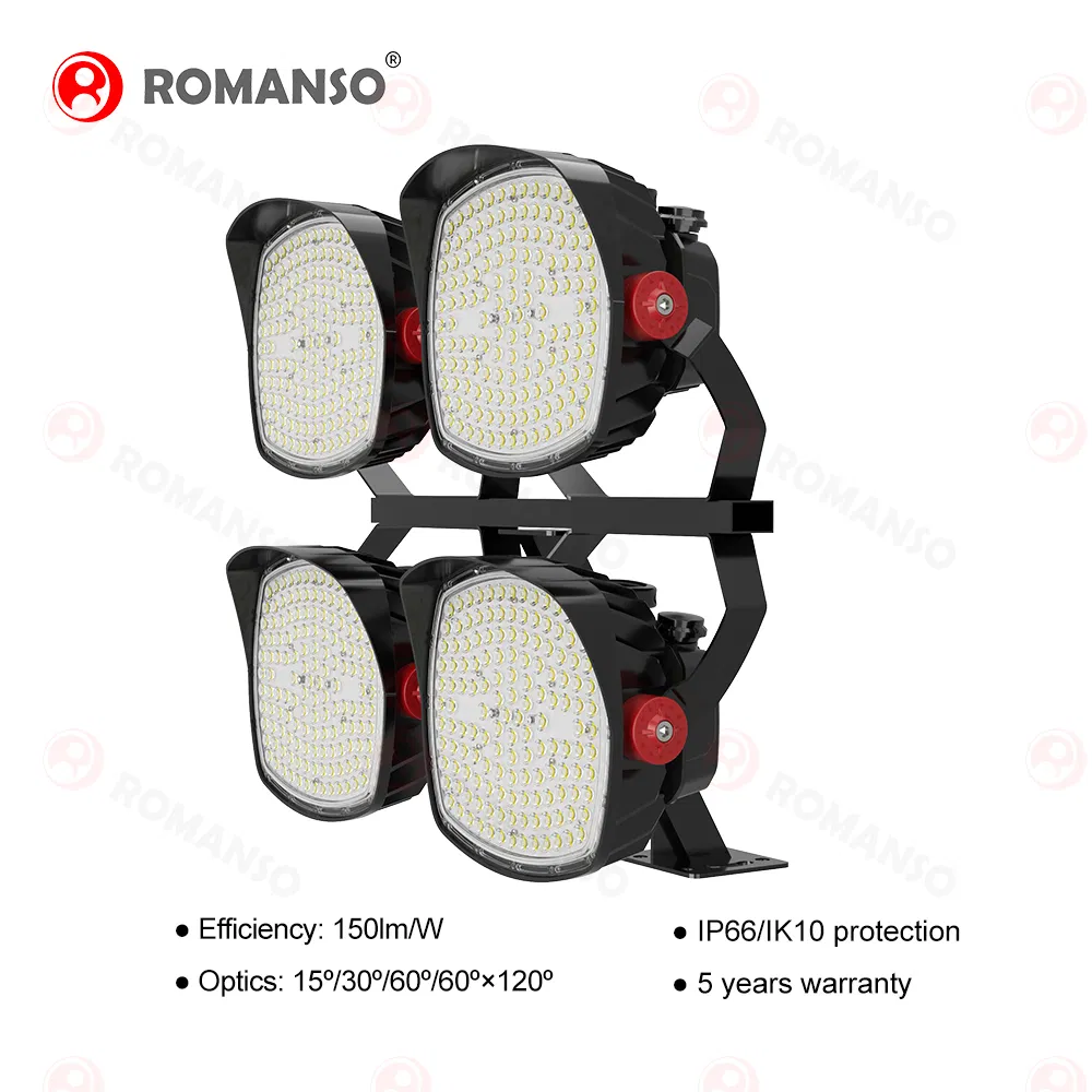 5 Years Warranty Assembly Structure Playground Light IP66 Ik10 6500K LED Flood Lighting 1000W