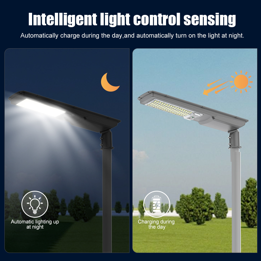 Hot Sale Intelligent Light Control Sensing Waterproof Integrated All in One Solar Powered Street Light for Outdoor in Smart City