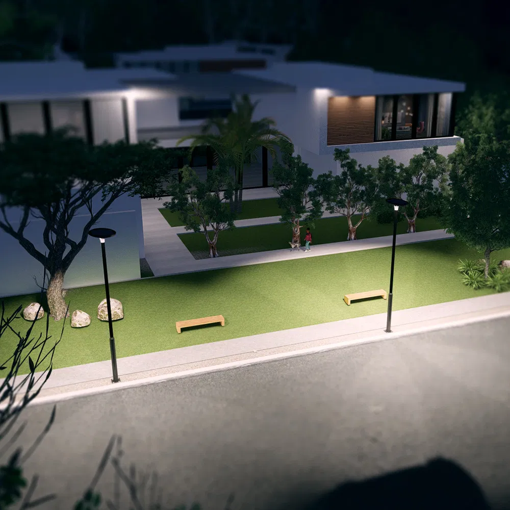 CE Modern Outdoor Mj-Ew800 UFO LED Solar Street Light for Garden Plaza Pathway Parking Lot