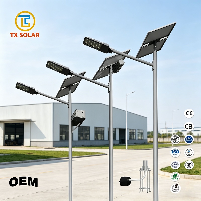 CE RoHS Certified Split Solar Street Light Outdoor Heavy Duty Solar Energy System Lamp for Highway Tender Project