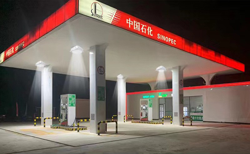 100W Recessed LED Canopy Light 130lm/w IP65 Rating for Residential Gas Stations Petrol Warehouses Offices ETL-Certified