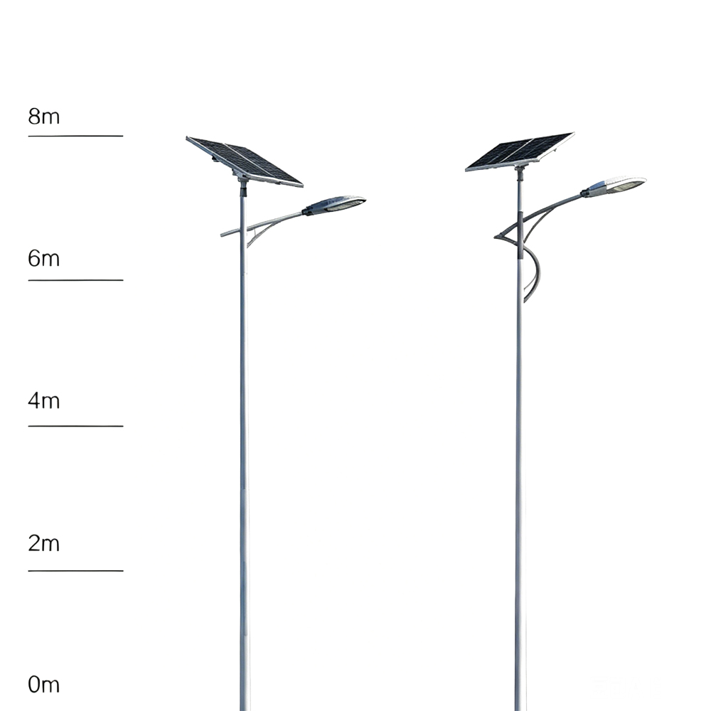 IP65 Split Solar Street Light Separated Solar Module Anti-Corrosion Steel Pole for Countryside Road