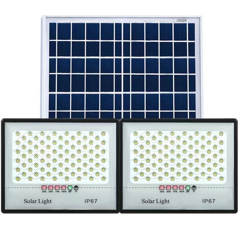 1X2 Solar Panel Two Lamps 45W 60W 100W 200W Solar LED Flood Light