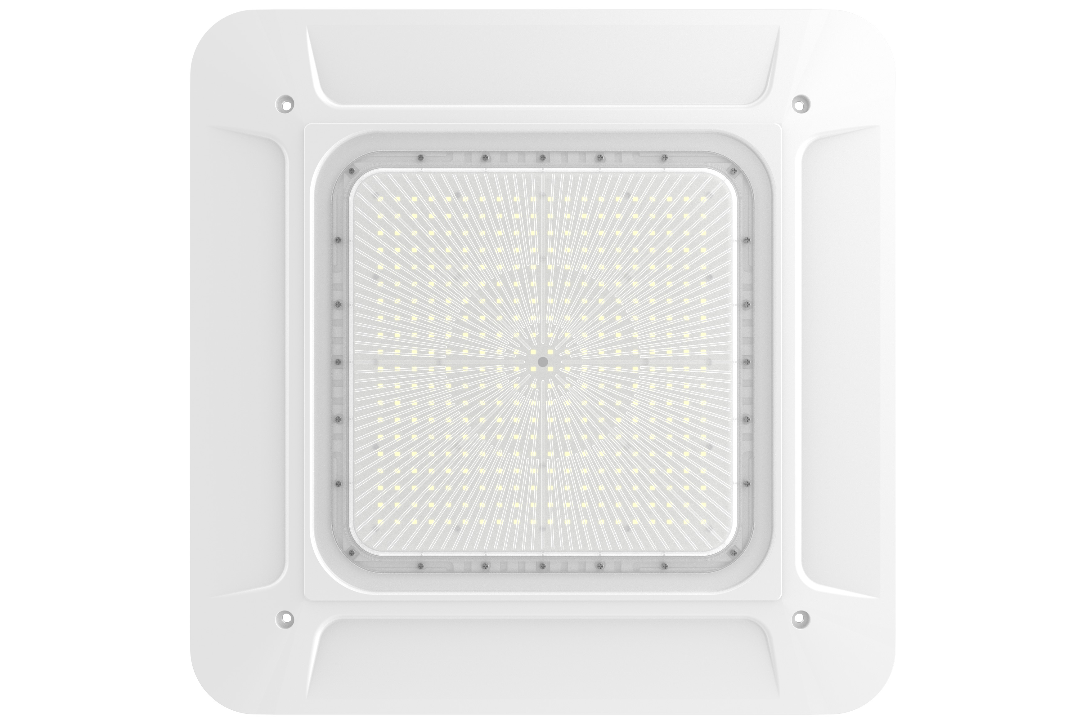 Recessed LED Canopy Light IP65 Rated Wall Mounted Industrial Wall Lights 180W 200W 240W Aluminum Gas Station Lights Chinese