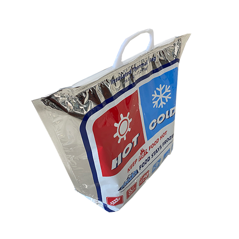 Custom Aluminum Foil Thermal Cold Ice Pack Thickening Cooler Bag Camping Thermal Insulation Storage Bag Plastic Handle
