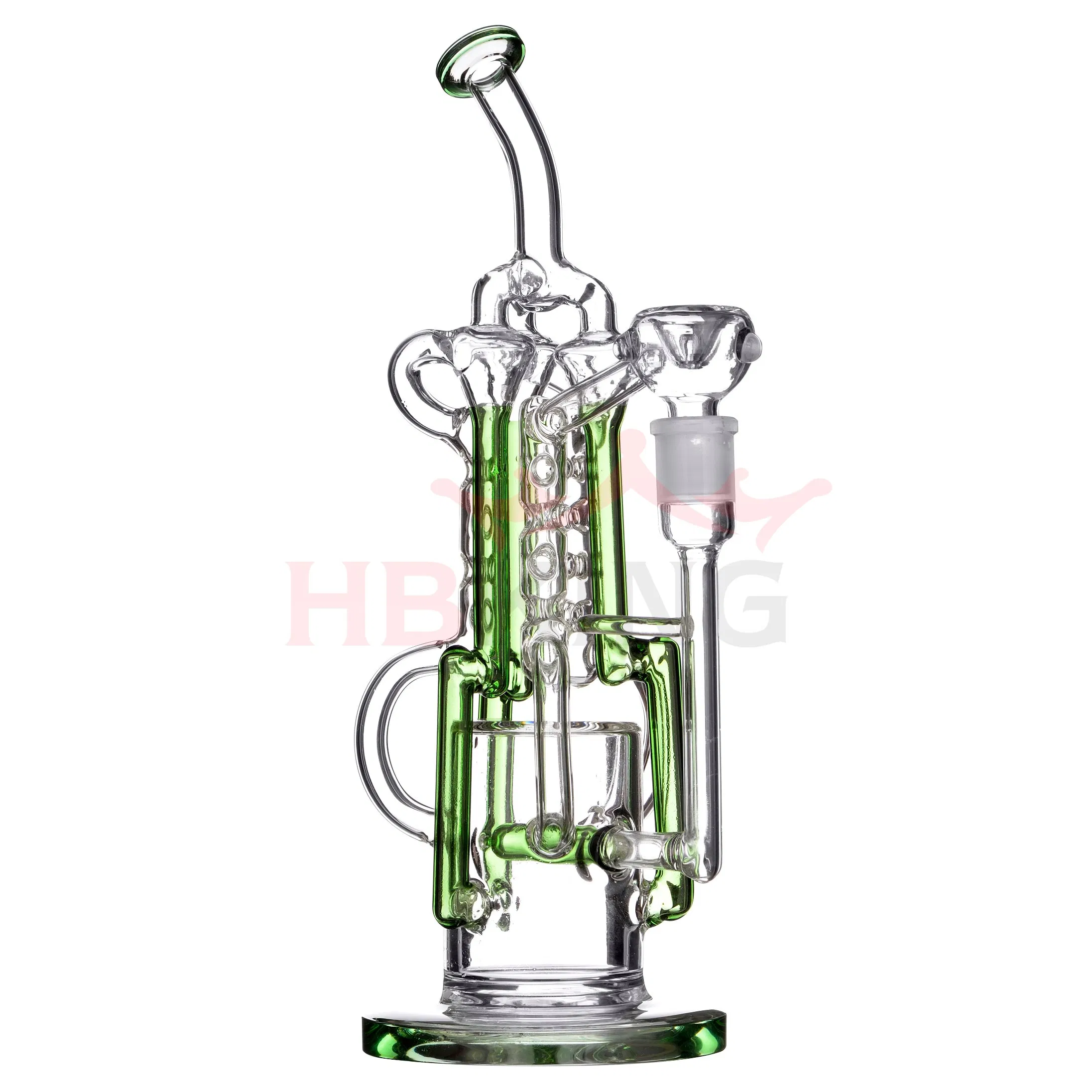 Recycler Inline Percolator Glass Water Pipe Glass High Quality Recycler Tobacco Tall Color Bowl Glass Craft Ashtray Glass Pipes Heady Beaker Bubbler Handcrafted