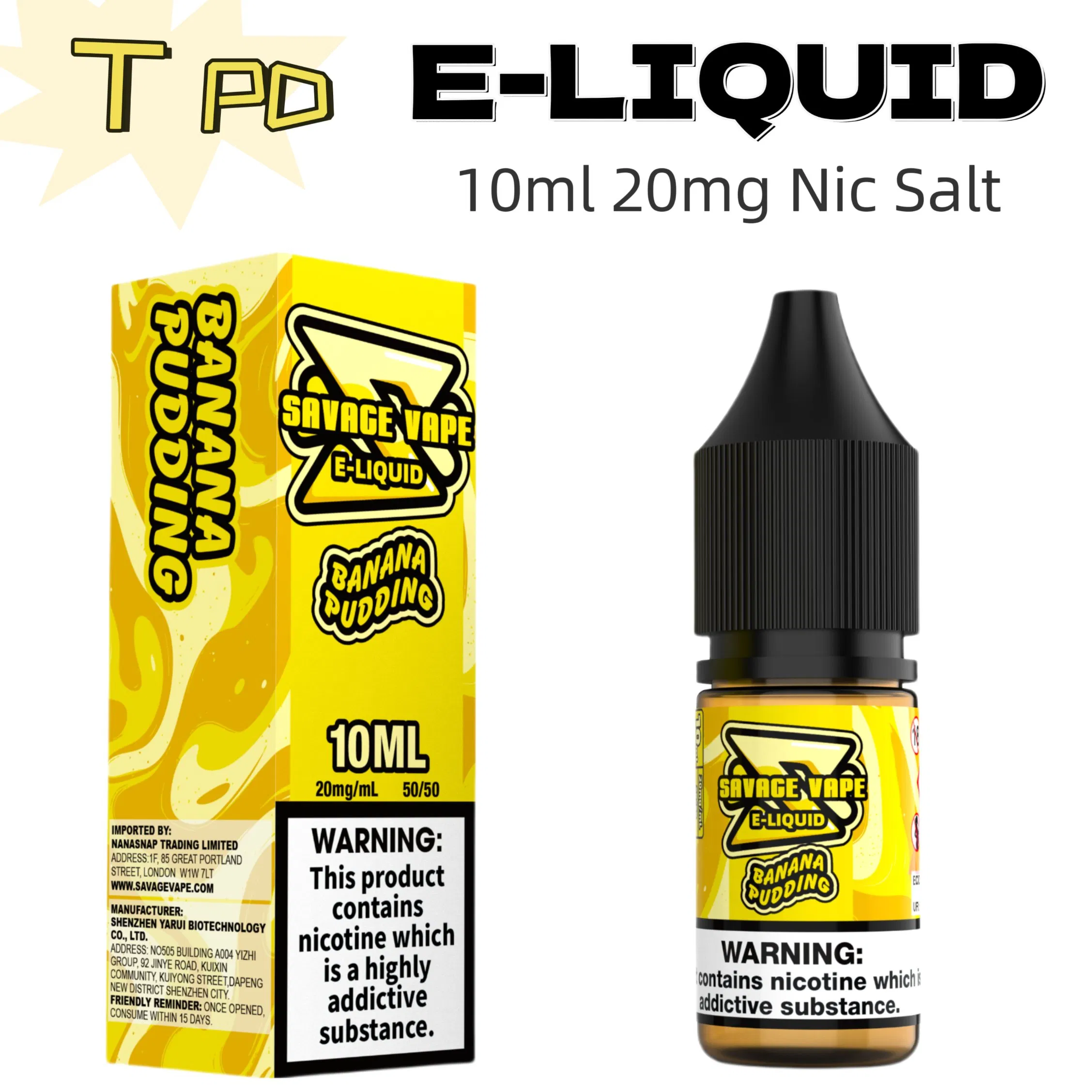 Bottle Liquid Ejuice Juice E-Liquid Freebase Nicotine OEM Customized Free Design Packaging Stickers Fruit Flavors