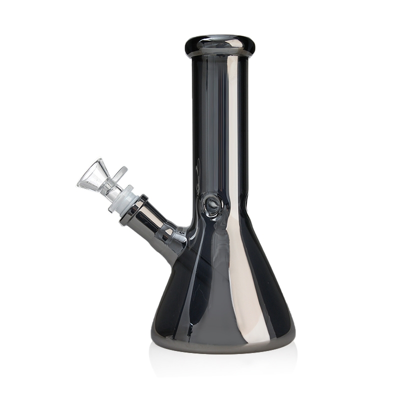 Wholesale Lon Plating Beaker Shaped Glass Water Pipe Hookah Smoking Pipe