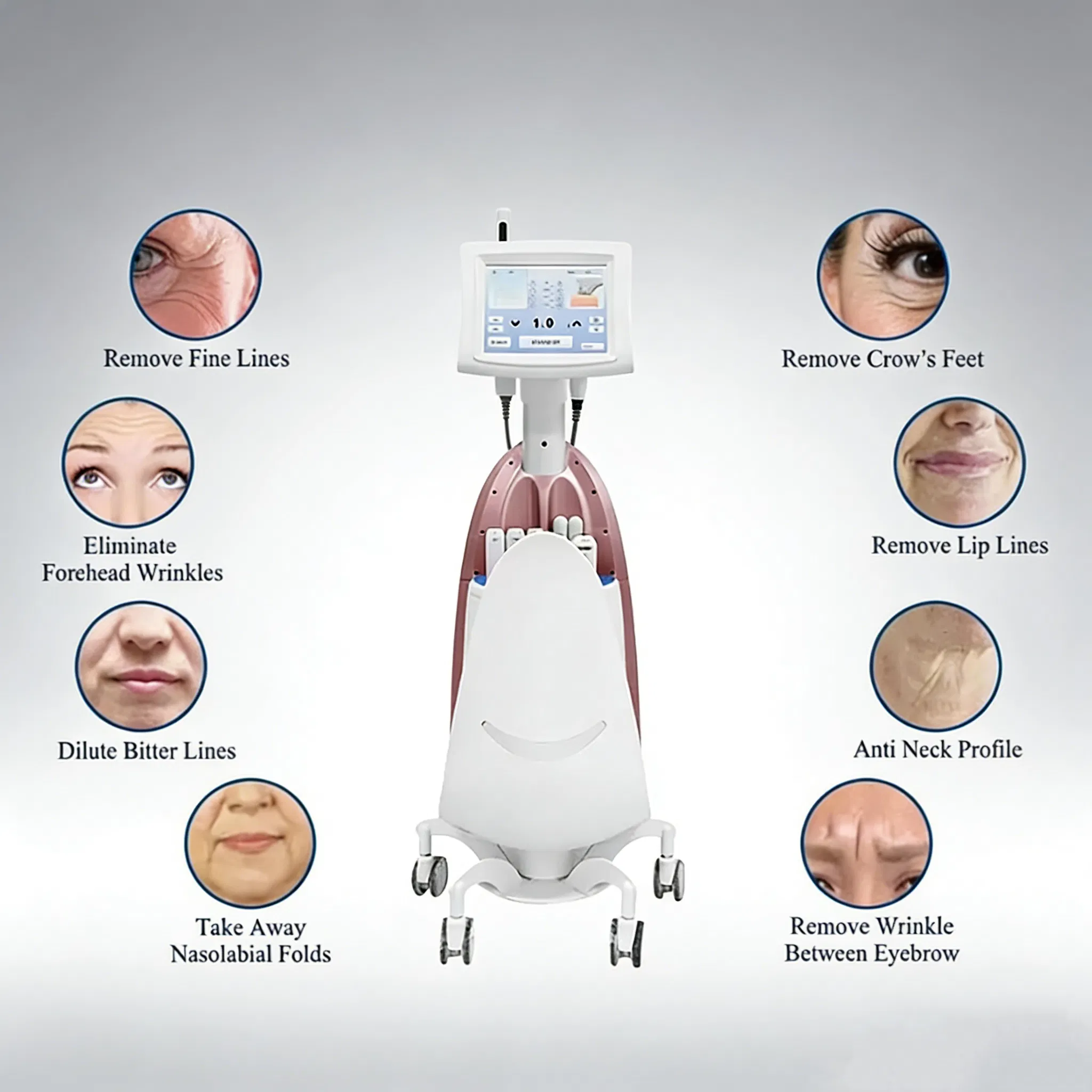 Professional Hifu Machine Ultrasound Face Lifting Skin Rejuvenation Anti-Aging Device
