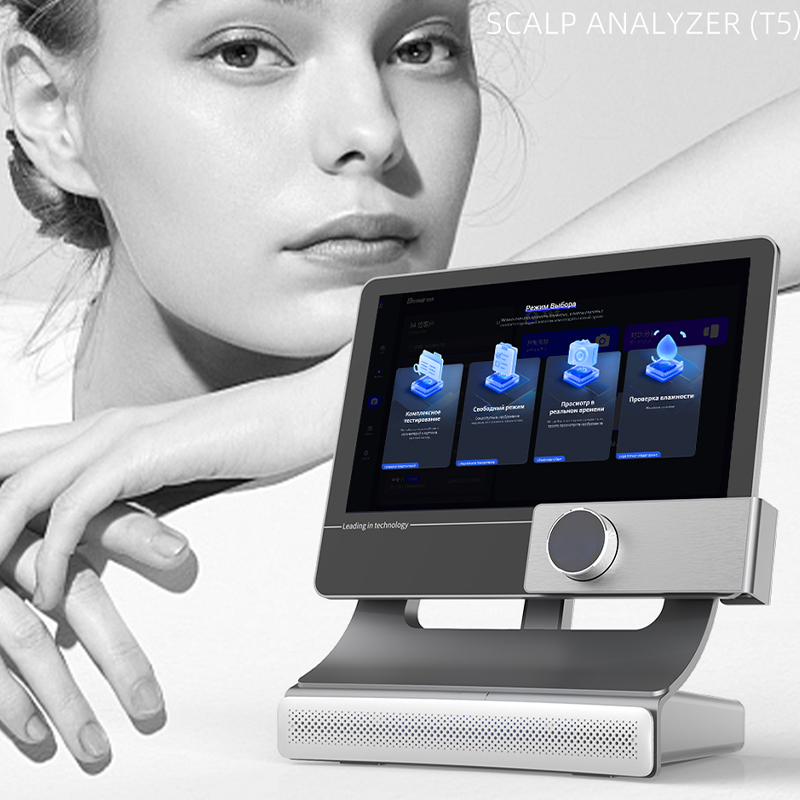 Intelligent T5 AI Intelligent Scalp Analyzer AI Digital Skin Hair Scalp Analysis HD Microscope Hair Analysis Device