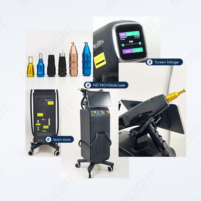 CE 3 Wavelength 1200W 1600W Ice Platinum Titanium Diode Laser Hair Removal Machine Price/ Q Switched ND YAG Laser Tattoo Removal IPL RF Skin Beauty Machine