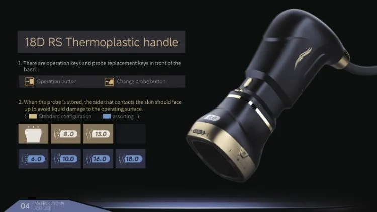 2 Handles Improving Jaw Line Face Care Skin Lifting Building Muscle Burn Fat Body Slimming Wrinkle Removal Anti Anging Hifu SPA Device