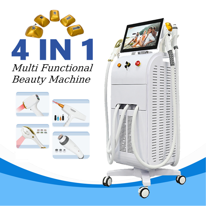 Professional Laser Hair Removal Machine 4 in 1 Beauty Equipment 755nm/808nm/1064nm Diode + IPL + YAG + Picosecond Laser