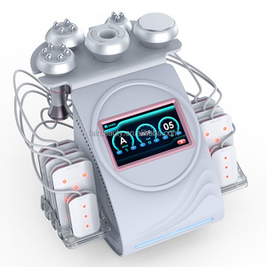 6 in 1 Lipo Laser Ultrasonic Cavitation Machine Radio Frequency Vacuum RF Slimming Machine Home Use With 8 Pads