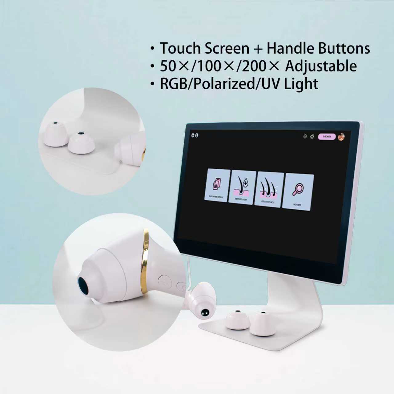 Factory Price Scalp Machine Trichology Hair Scanner 3D Ai Hair Scalp Detector Skin And Scalp Analyzer For Head &amp; Body Use