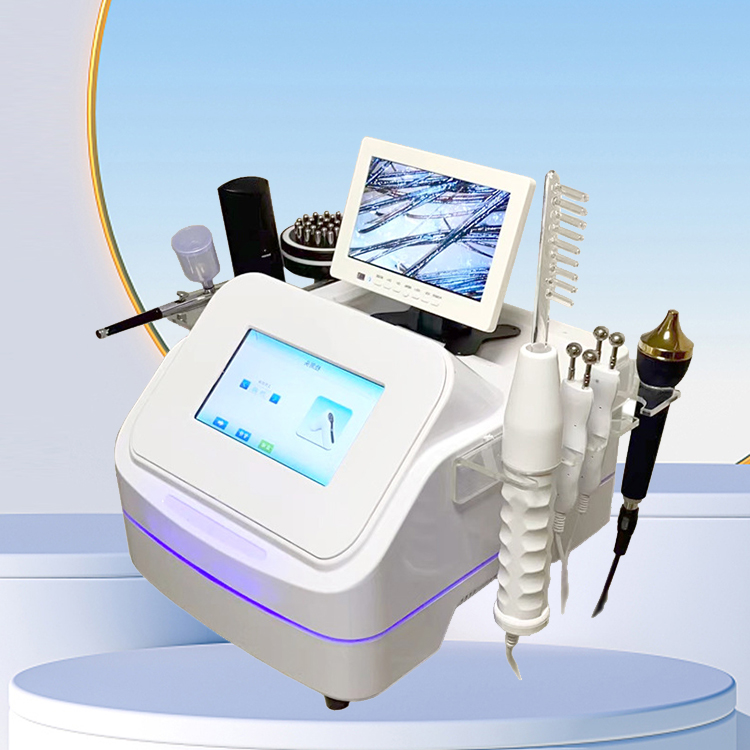 Professional 5-in-1 Multi-functional ABS Portable Desktop Hair Scalp Analyzer Tricoscope Digital Microscope Machine SPA/Salon