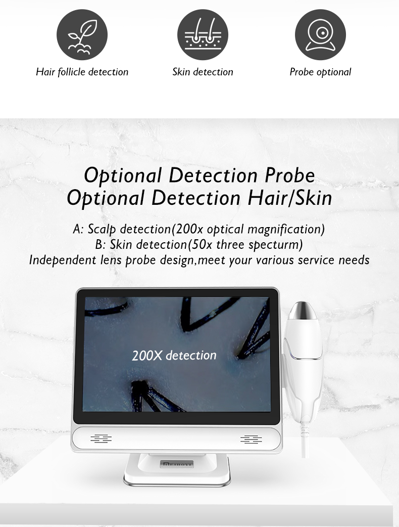 S 10.1 Inch HD Hair Follicle Analyzer 2-in-1 Scalp Detection Device Smart Analysis Camera For Salon Body Target Area Home Use