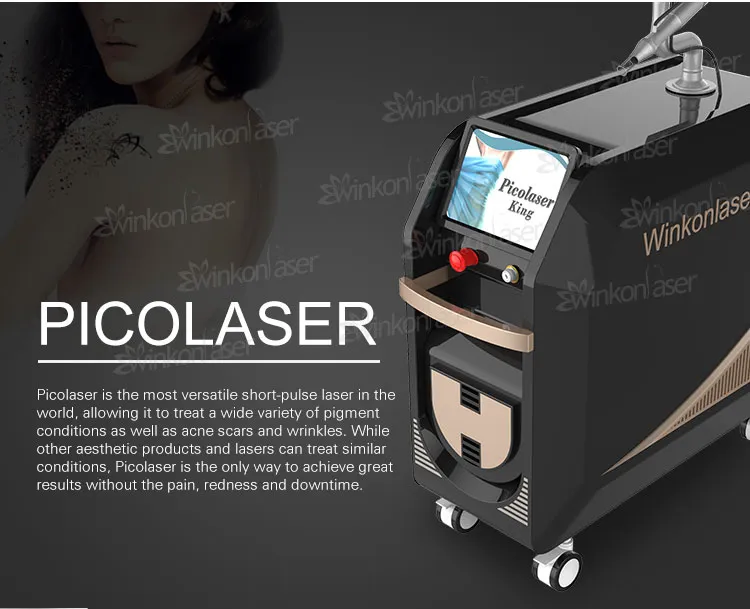 755nm 1064 Nm 532nm 1320nm Q-Switche Pico ND YAG Laser Tattoo Removal Pigmentation Removal Picosecond Laser Machine Price with CE/RoHS/FDA