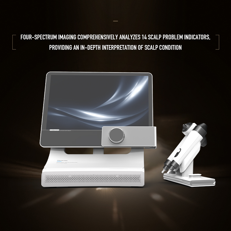 Intelligent T5 AI Intelligent Scalp Analyzer AI Digital Skin Hair Scalp Analysis HD Microscope Hair Analysis Device