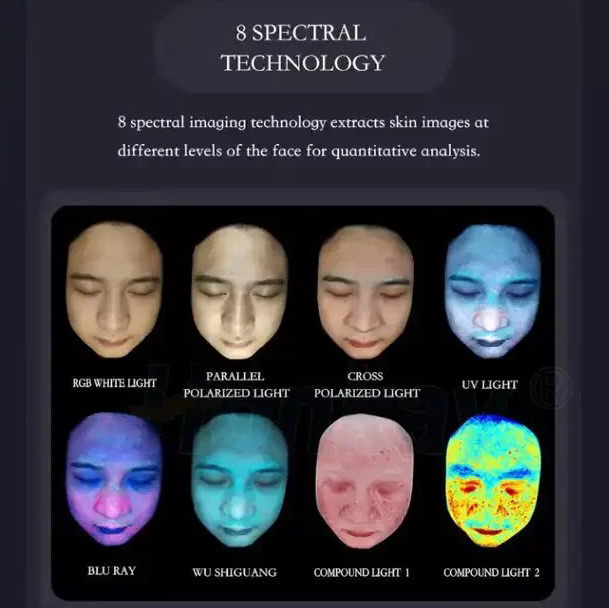 3D Ai Face Skin Diagnostics Analyzer Portable Facial Tester Scanner Magic Face Mirror Device Skin Analysis Machine Skin Analyzer