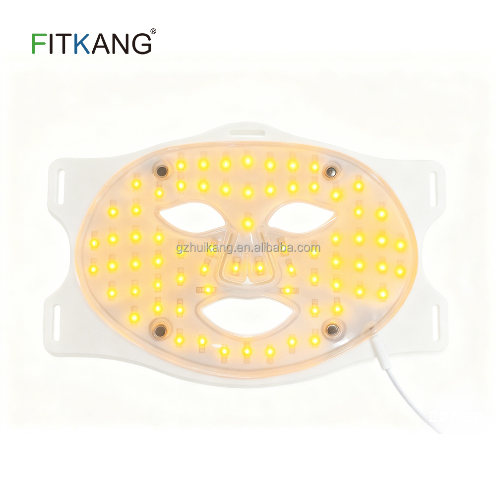 Fitkang OEM Custom Beauty Ice Mask Led Face Light Therapy Medical Grade Infrared Light Red Light Therapy Face Ice Mask