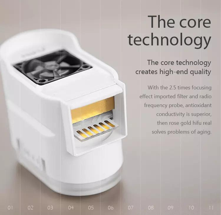 Mini 3 in 1 Hifu RF LED Anti Aging Face Lifting Device