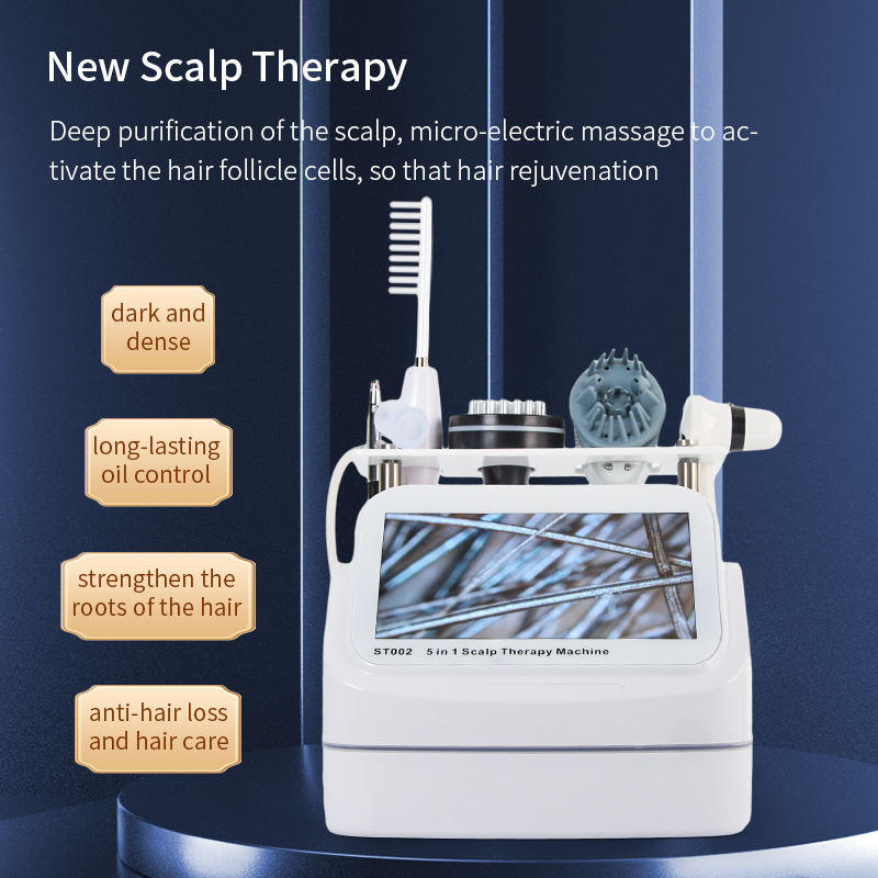 5-in-1 Hair Hydrotherapy Scalp Analyzer Desktop With Magnifying Lens Microscope Scalp Massage Machine