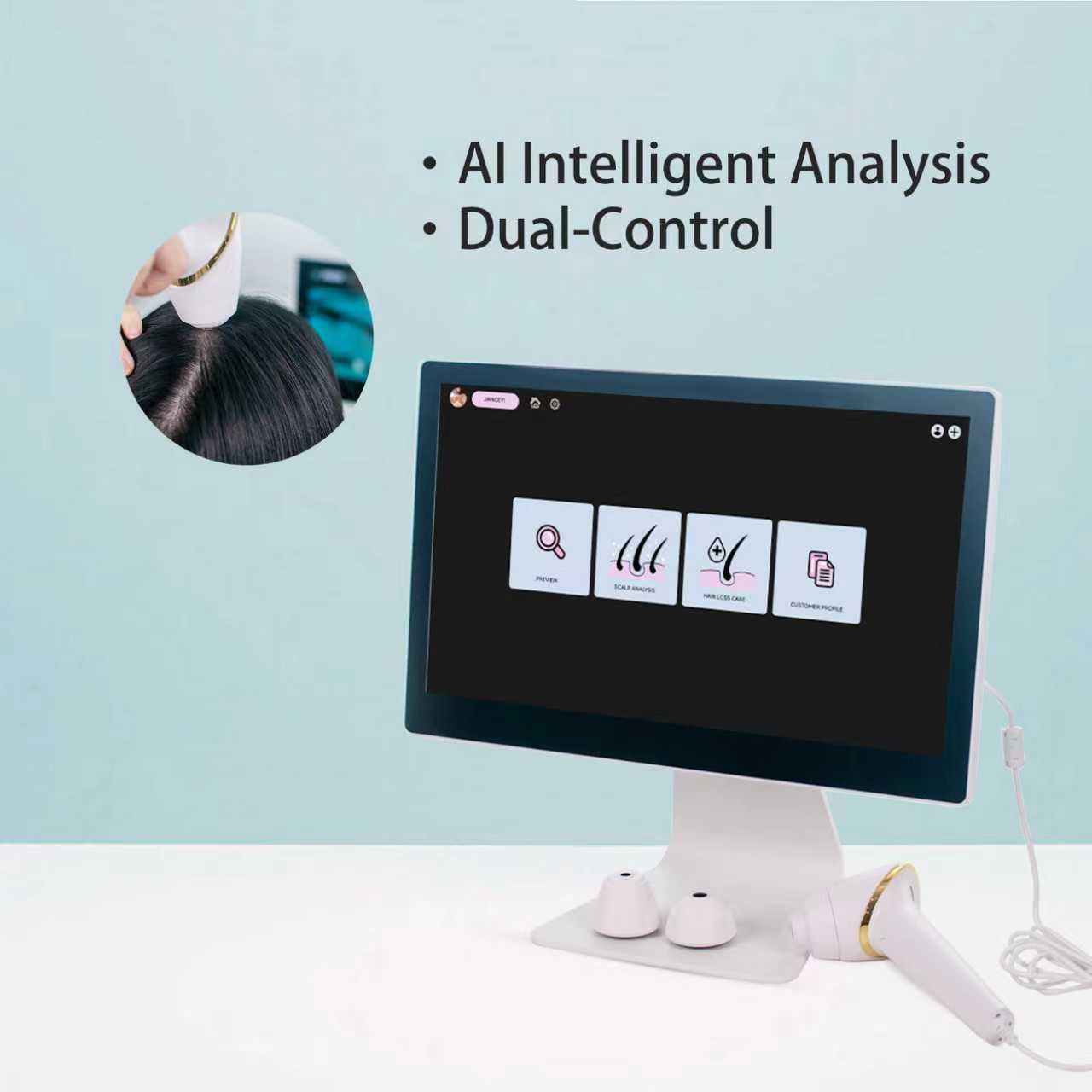 Factory Price Scalp Machine Trichology Hair Scanner 3D Ai Hair Scalp Detector Skin And Scalp Analyzer For Head &amp; Body Use