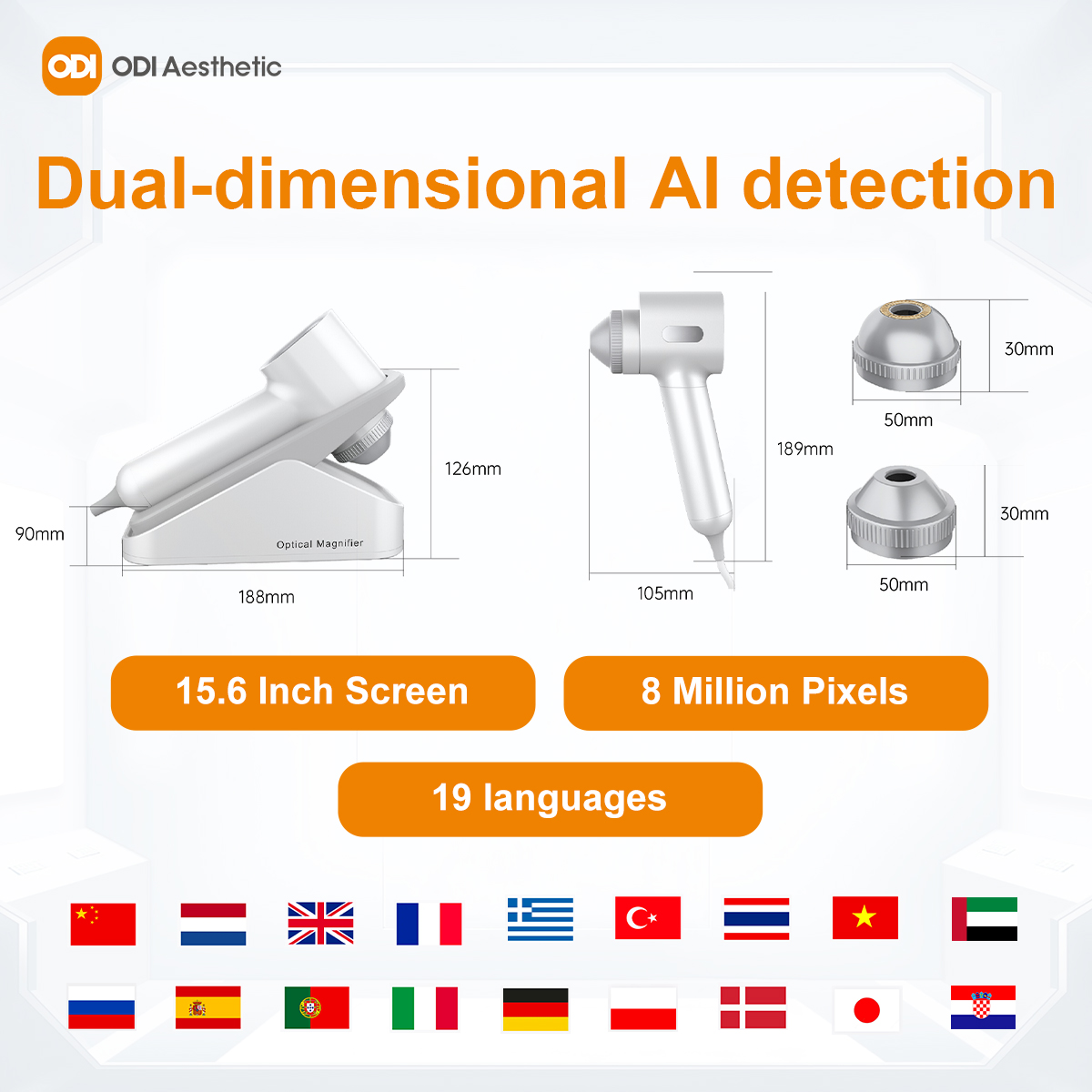 ODI Scalp Camera Analysis Machine Hair And Scalp Analysis Machine Hair Analysis Device Uv Light Hair Follicle Analyzer Machine