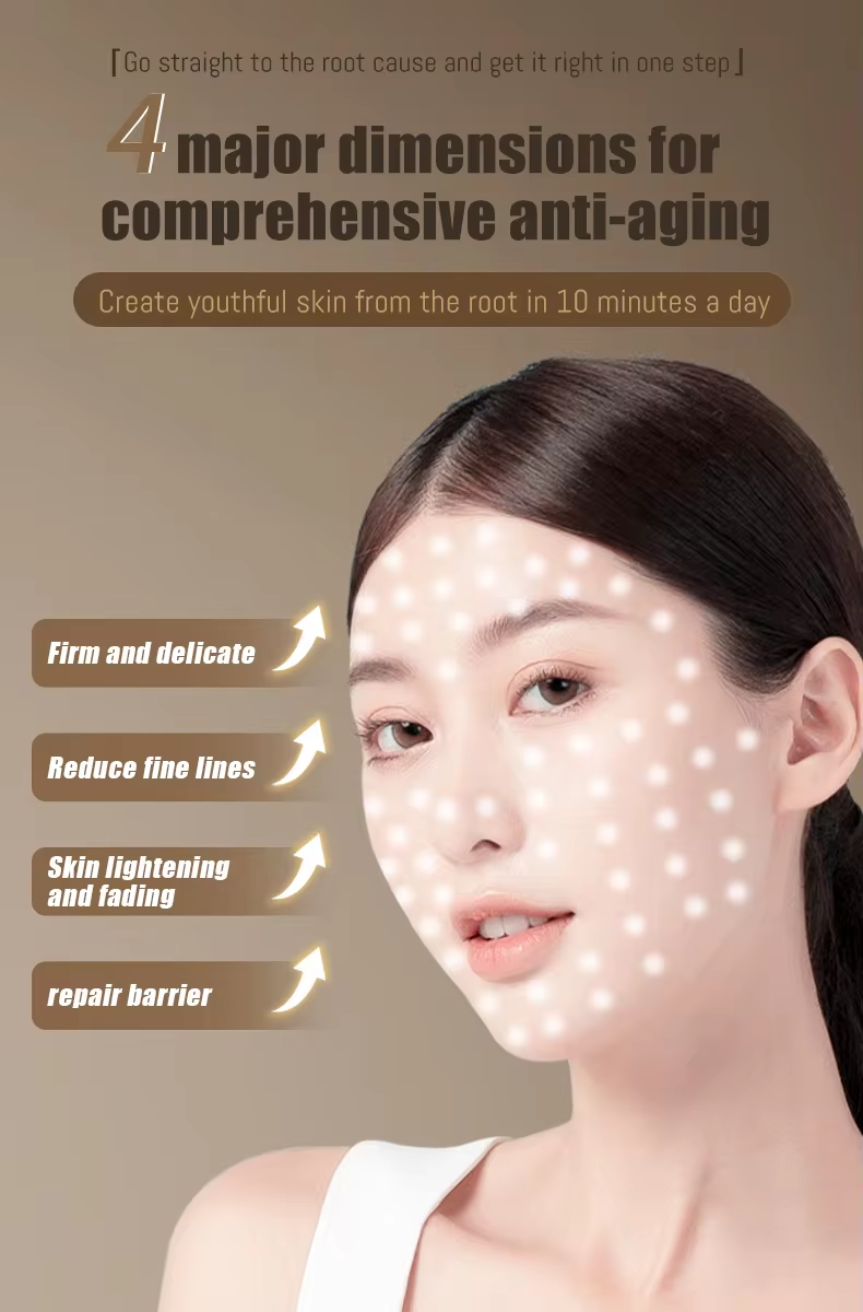 Shanglaite Standing 4-Wavelength Face Anti-Wrinkle Brightening 3D LED Phototherapy Mask Heating Beauty Device Red Light Therapy
