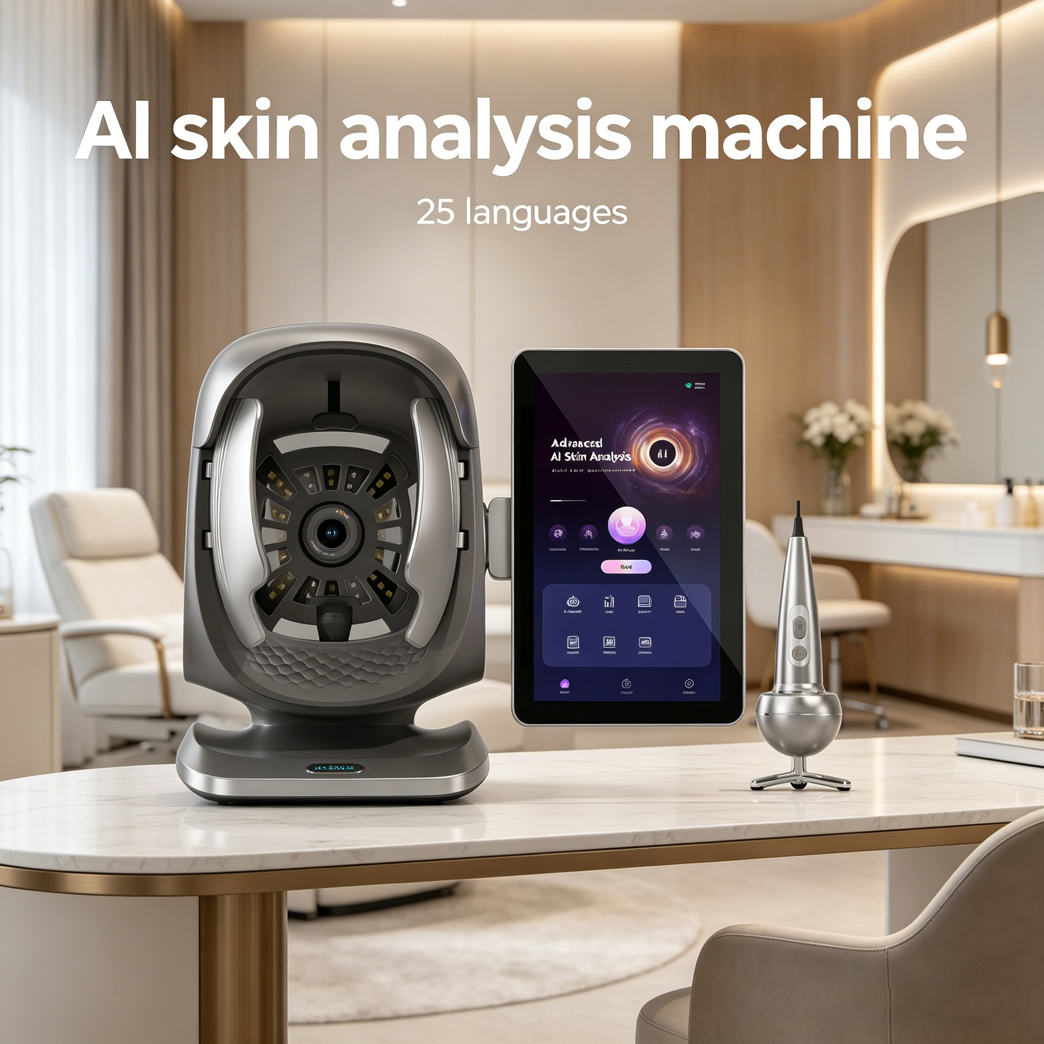 View Skin Tone Moisture X3 pro 2026 Price Sale Spa Beauty AI 3D Professional Facial Scanner Portable Skin Analysis Machine