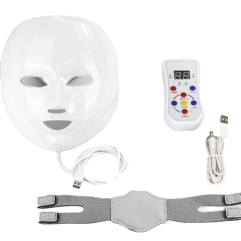 Sungpo Chojoy Portable 7 Color LED Face Mask Photon Therapy Device for Facial Care and Anti Aging
