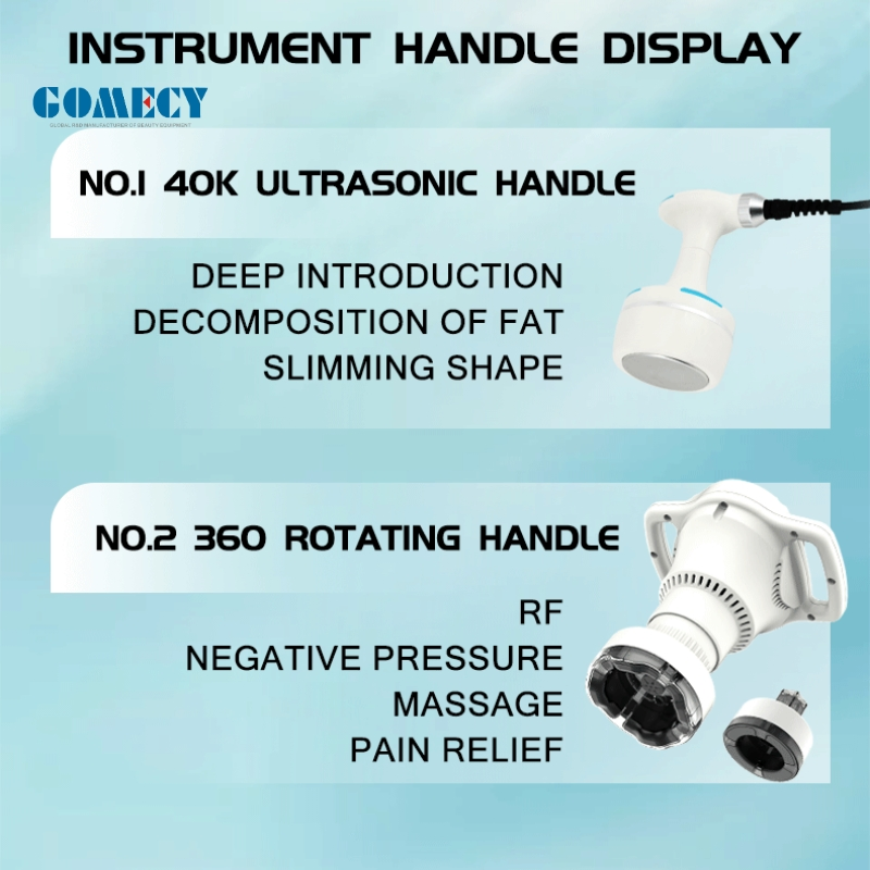 Ultrasonic Cavitation Body Slant Machine 40kHz Fat Dissolving RF Vacuum Roller Skin Tightening for Weight Loss and Body Shaping