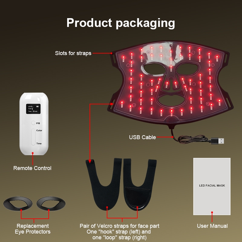 EYCO 510K Red Light Therapy Mask for Skincare Beauty Led Face Mask Infrared Light Salon Equipment From China